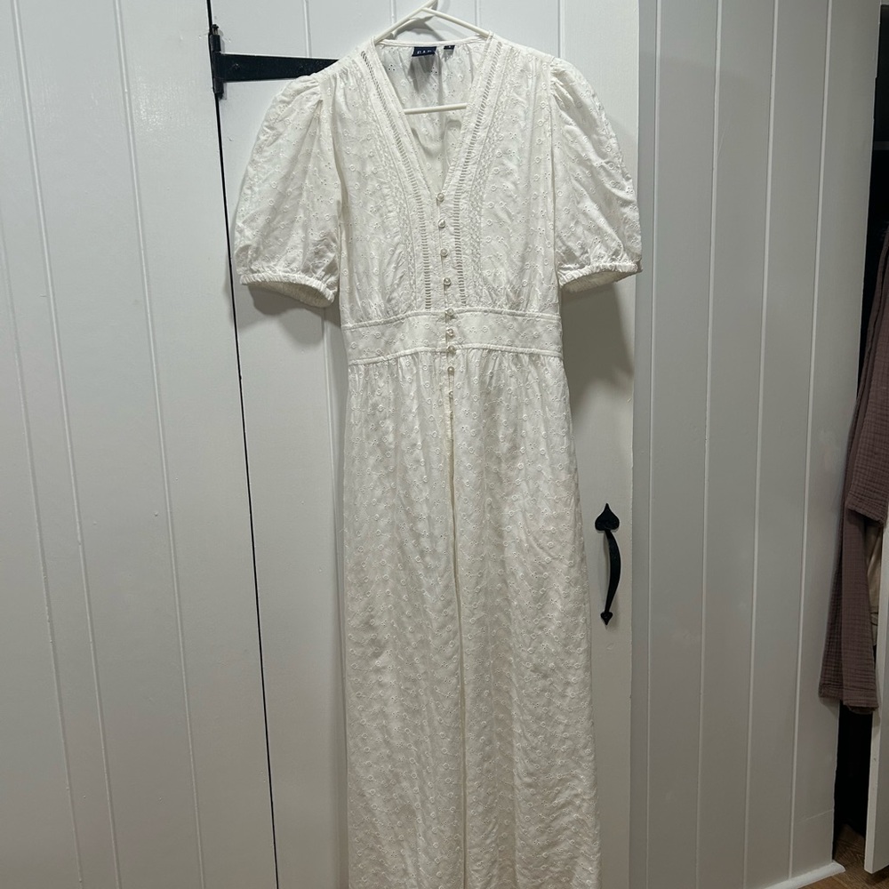 Gap White Eyelet Maxi Dress